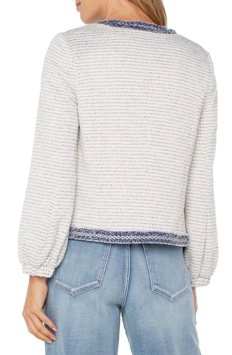 Liverpool Los Angeles Collarless Open Front Jacket, Alternate, color, 