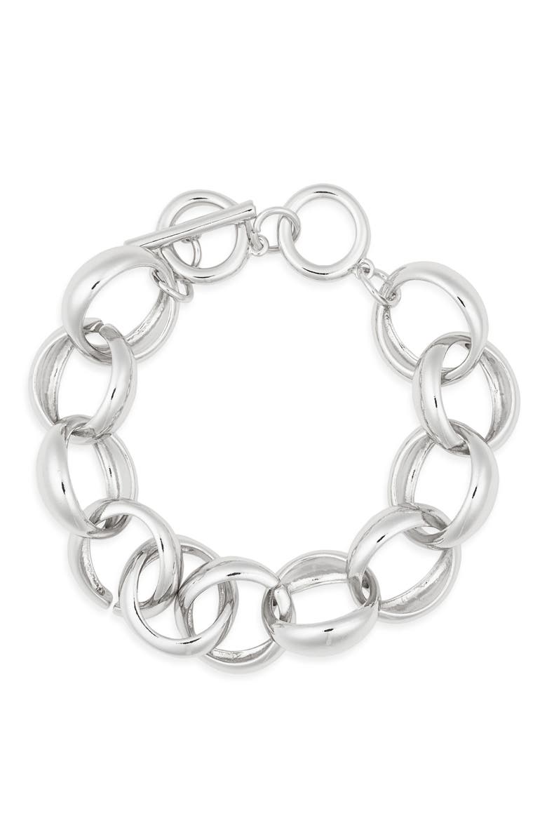 Leith Linked Line Bracelet, Main, color, Silver