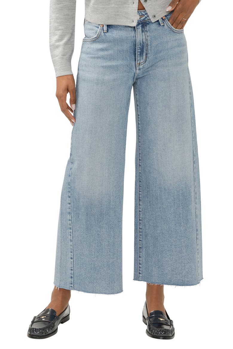 Isbister Raw Hem Ankle Wide Leg Jeans, Main, color, MELODY