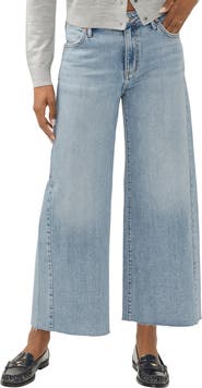 Silver Jeans Co. Isbister Raw Hem Ankle Wide Leg Jeans