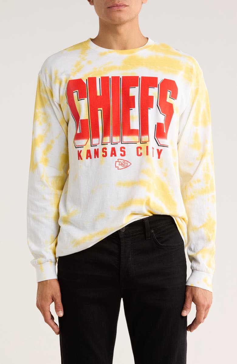 Junk Food NFL Chiefs Game Time Cotton Graphic T-Shirt, Main, color, Mustard Tie-Dye