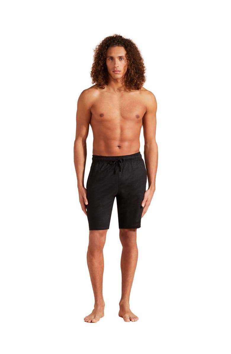 Vilebrequin Unisex Linen Bermuda Shorts, Main, color, Noir