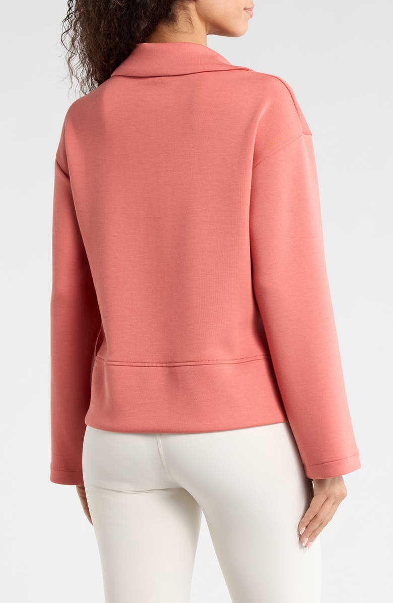 SPANX<sup>®</sup> AirEssentials Scuba Knit Polo Top, Alternate, color, Clay