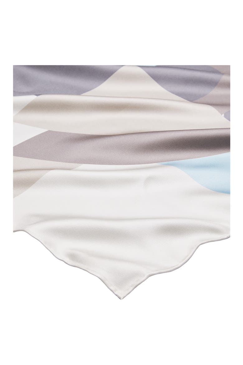 Geo Color Block Silk Square Scarf, Alternate, color, FROZEN SKY
