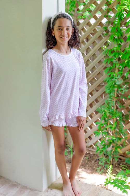 Lila And Hayes Rorie Girls' Short Set In Pink