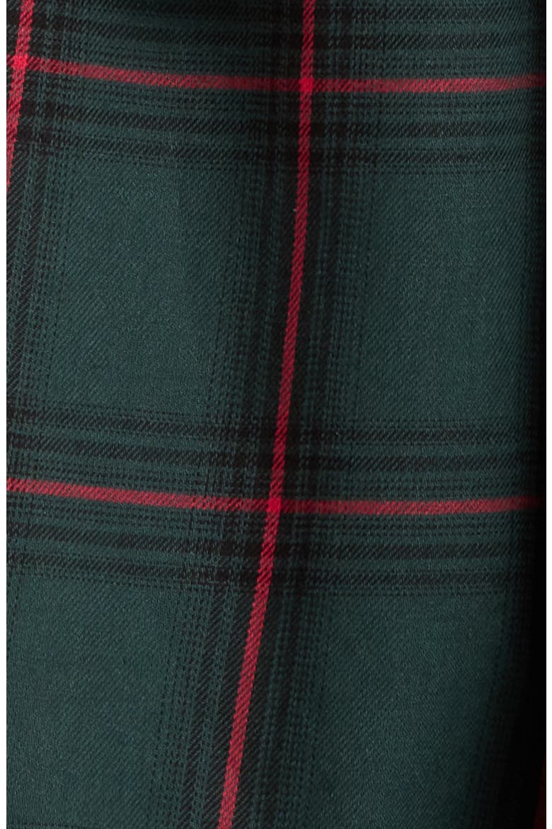 Brook Plaid Velvet Tiered Midi Dress, Alternate, color, GREEN-MULTI