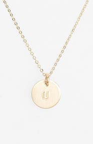 Nashelle 14k-Gold Fill Initial Mini Circle Necklace