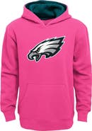 Outerstuff Girls Youth Pink Philadelphia Eagles Prime Pullover Hoodie