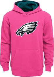 Outerstuff Girls Youth Pink Philadelphia Eagles Prime Pullover Hoodie