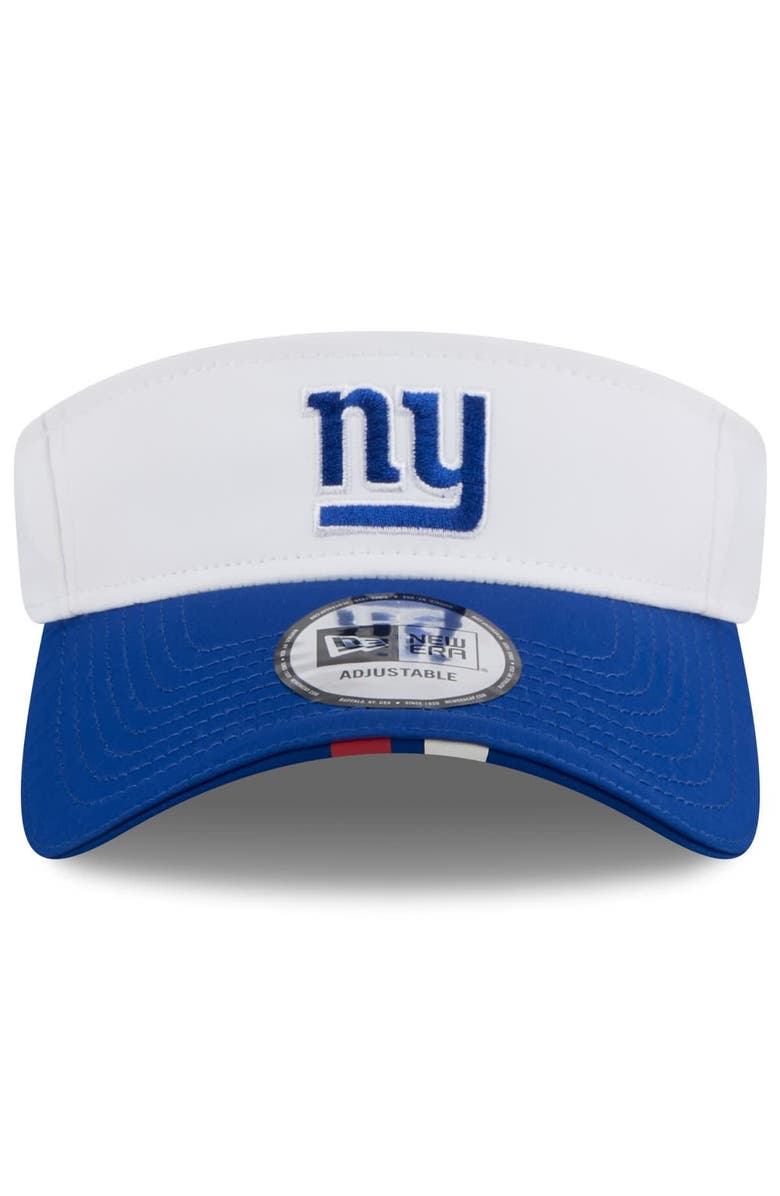 New Era Men's New Era White/Royal New York Giants 2025 NFL Training Camp Adjustable Visor, Alternate, color, White