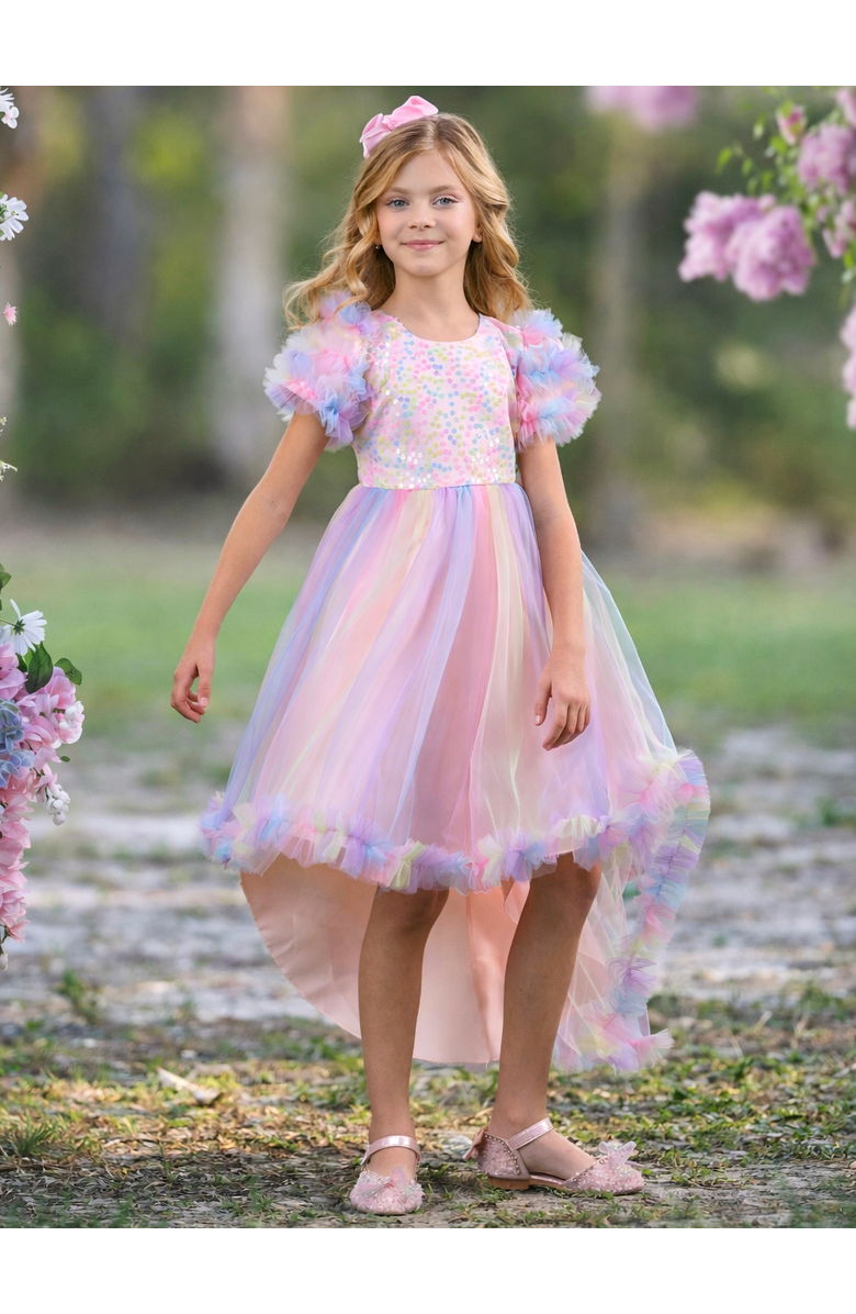 Mia Belle Girls Adorable Party Dressy Dress, Alternate, color, Pink