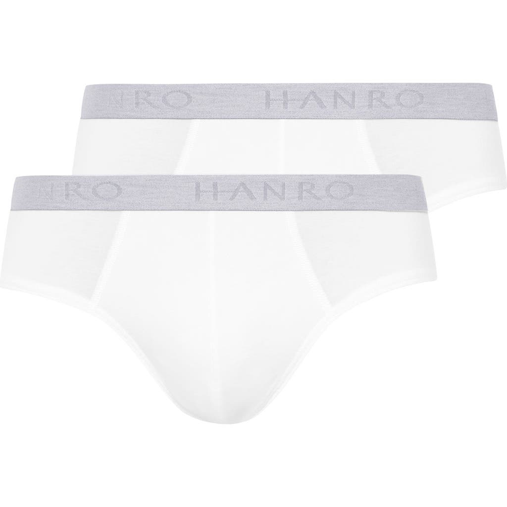 Hanro Cotton Essentials 2-pack Cotton Briefs In White
