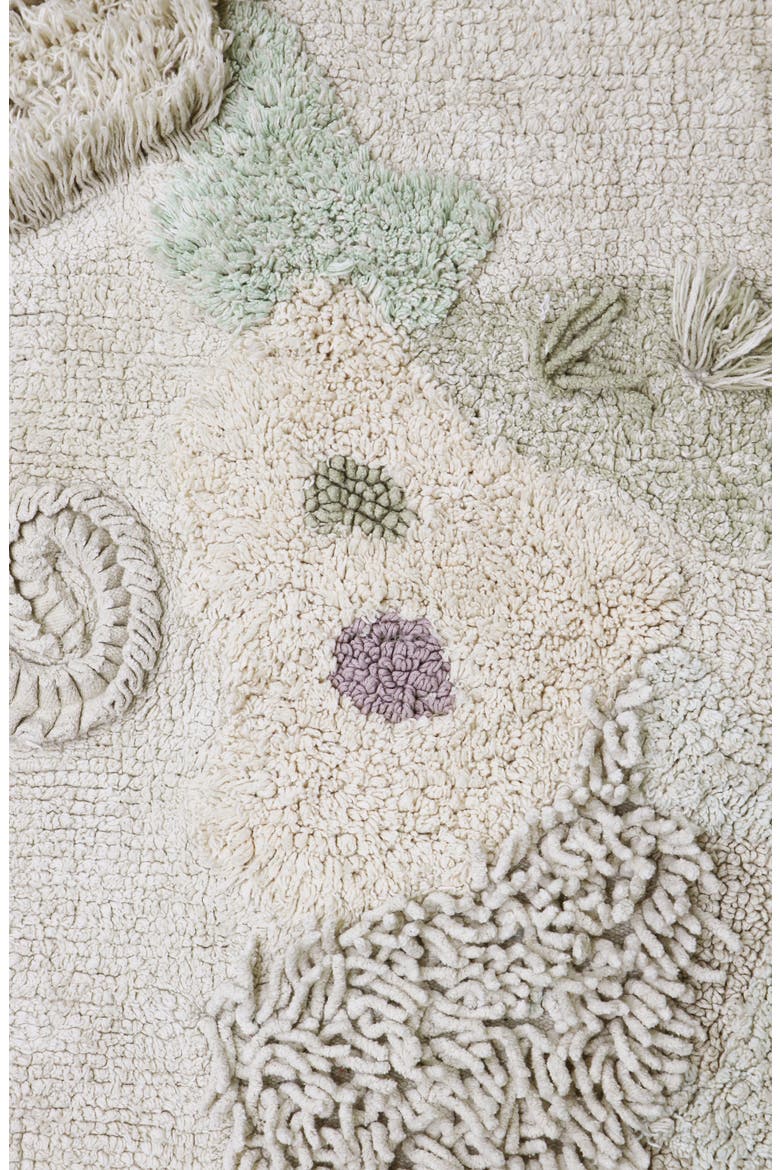 Seabed Washable Cotton Rug & Ocean Creature Set, Alternate, color, NATURAL HONEY OLIVE VANILLA