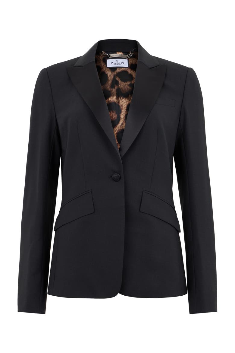 Single Breasted Fit Blazer Skull Women, Main, color, black