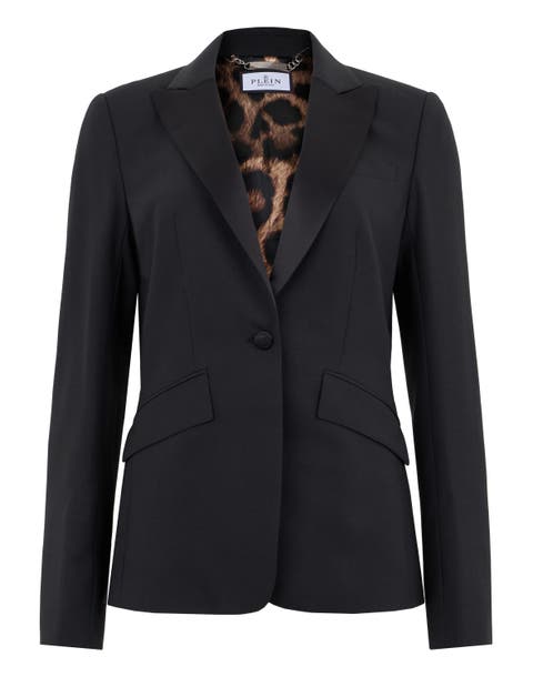 Single Breasted Fit Blazer Skull Women
