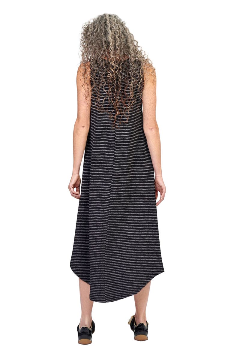Alembika Striped sleeveless maxi with draped pocket, Alternate, color, 