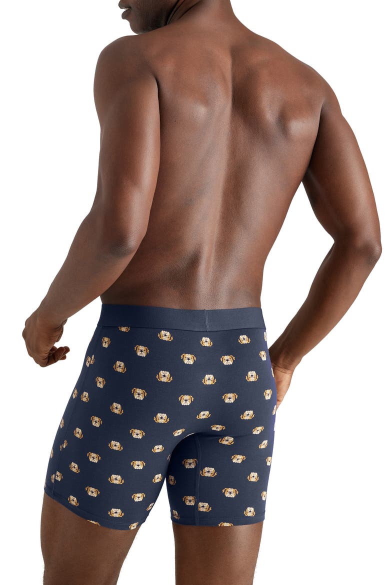 Supima Cool Cotton Blend 6-Inch Boxer Briefs, Alternate, color, DRESS BLUES WINSTON