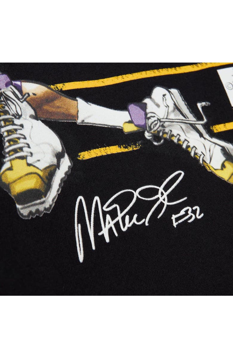 Mitchell & Ness Men's Mitchell & Ness Magic Johnson Black Los Angeles Lakers Hardwood Classics Caricature T-Shirt, Alternate, color, Black