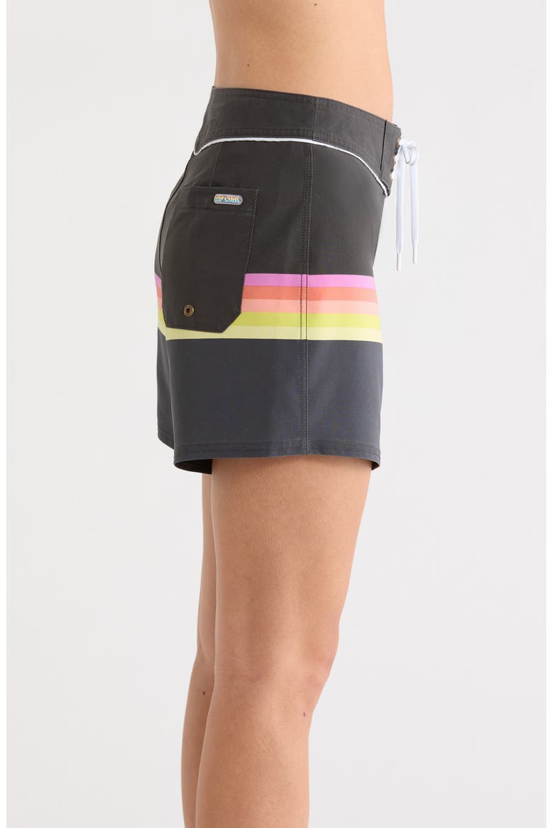 Surf Stripe Board Shorts, Alternate, color, BLACK