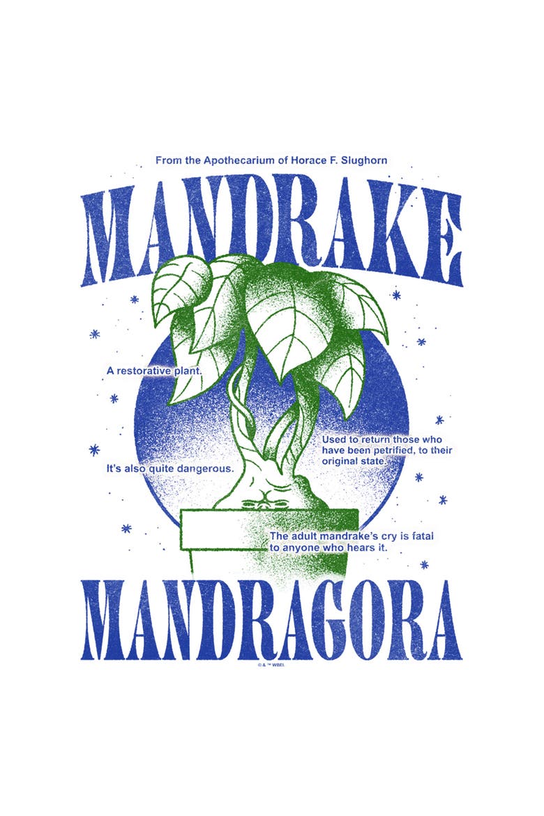 Men's Harry Potter Mandrake Mandragora  Graphic T-Shirt, Alternate, color, White