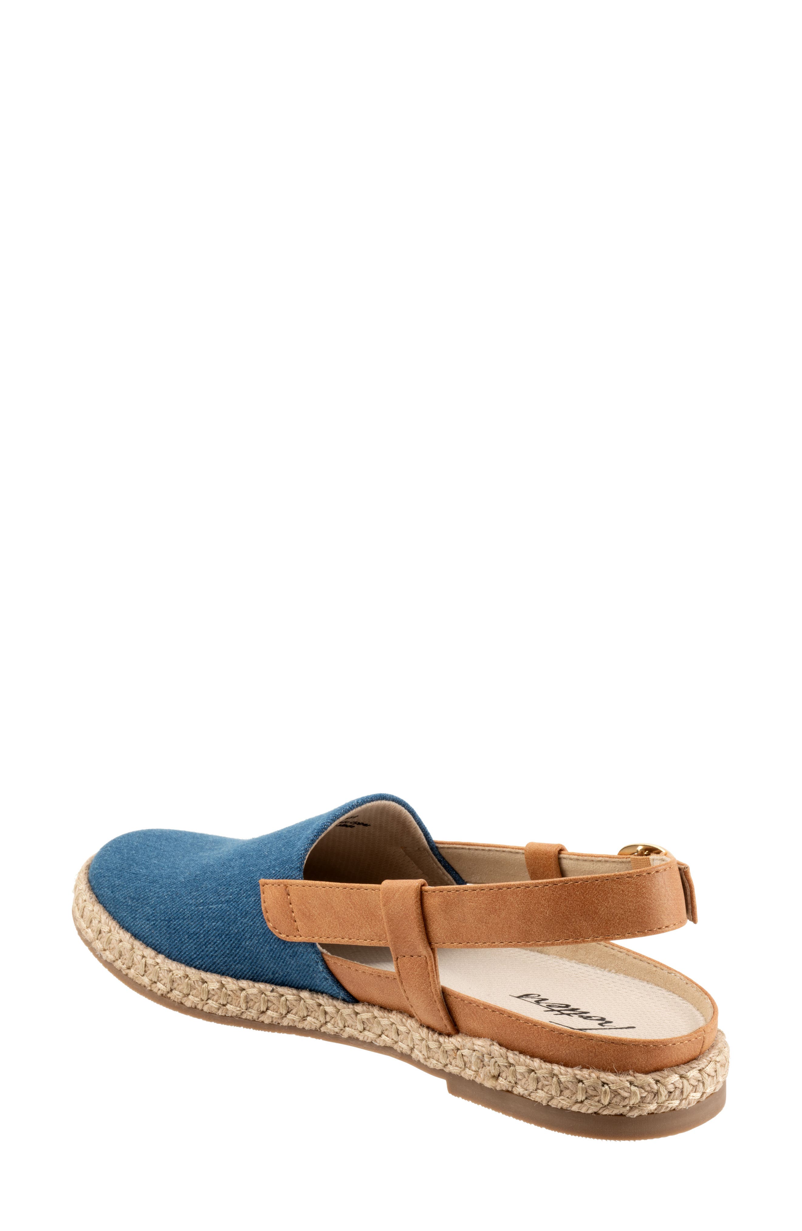 Paisley Slingback Espadrille Flat - Multiple Widths Available, Alternate, color, BLUE JEAN TEXTILE