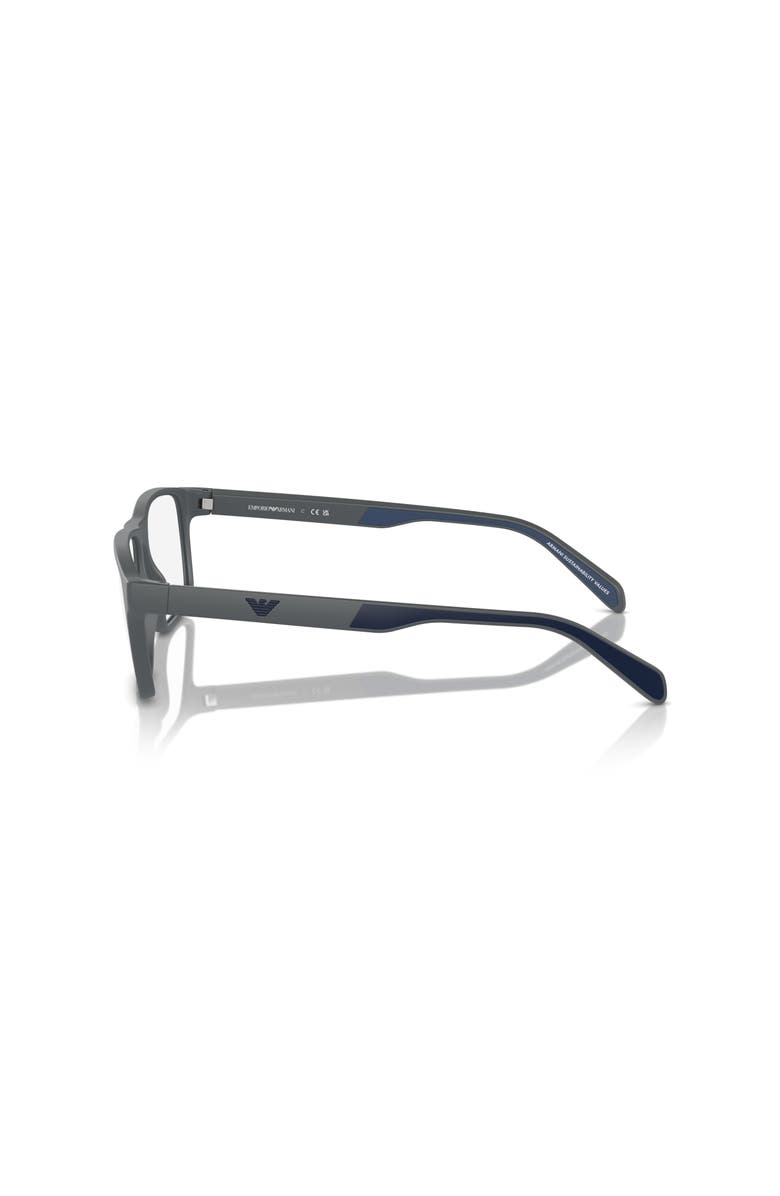 Emporio Armani 56mm Rectangle optical glasses, Alternate, color, Grey