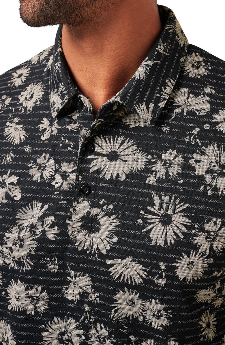TravisMathew Shaded Grove Floral Piqué Polo, Alternate, color,