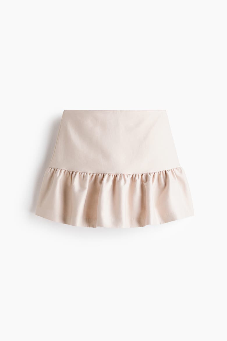 Frilled Mini Skort, Alternate, color, Light beige