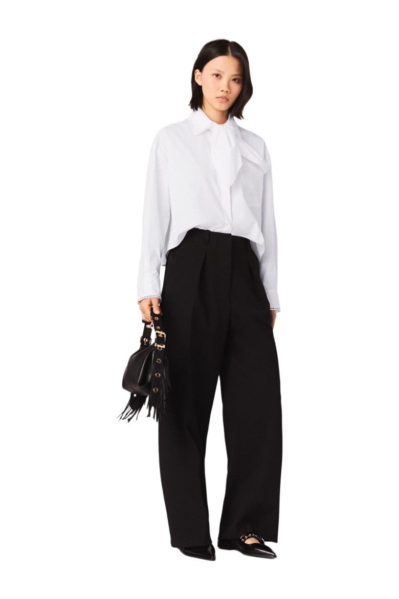 Balloon suit trousers, Main, color, Black