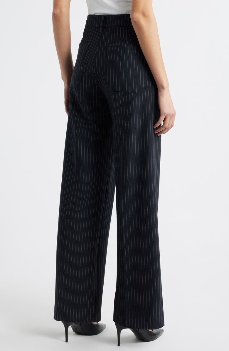 FRAME The Modernist Patch Pocket Pinstripe Pants, Alternate, color, Navy Pinstripe