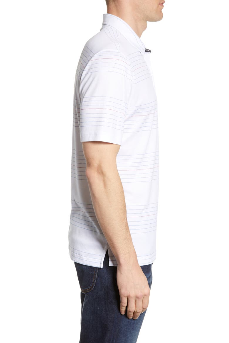 Gooden Regular Fit Stripe Polo, Alternate, color, WHITE