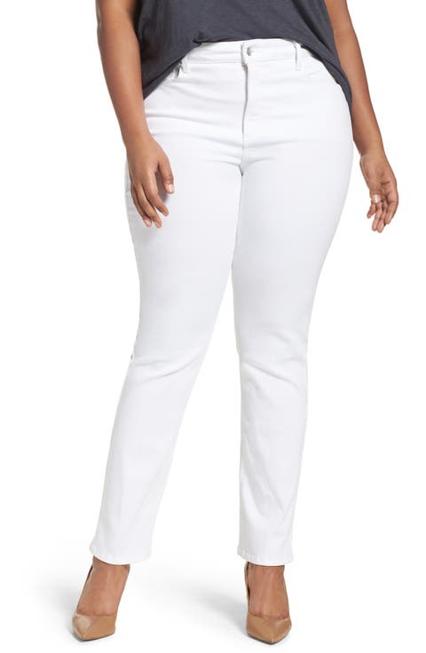 Marilyn Stretch Straight Leg Jeans (Endless White) (Plus Size)