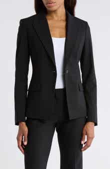 Theory Angled Stretch Wool Blazer
