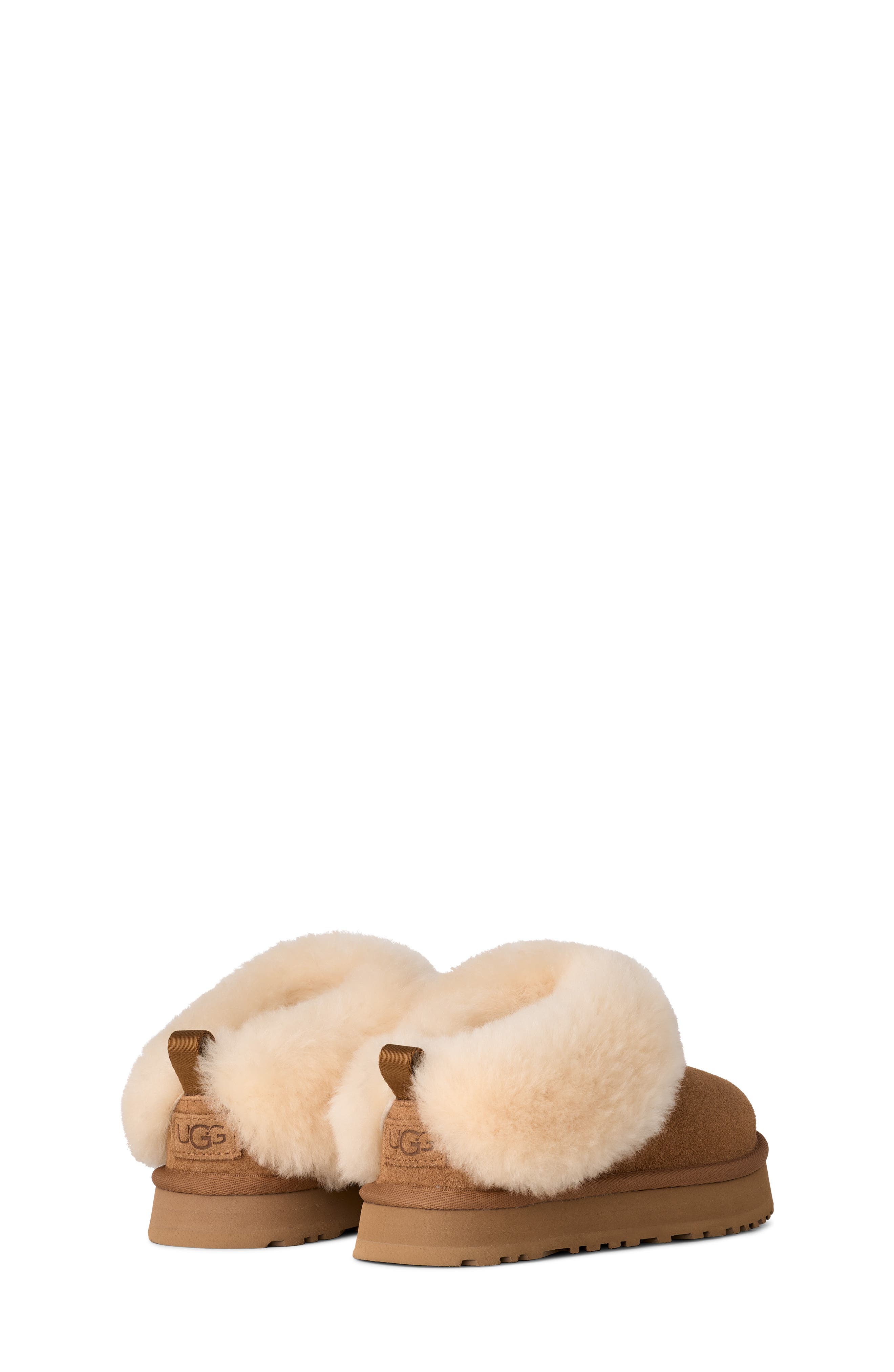 UGG® Kids' Tazzelle Genuine Shearling Collar Slipper | Nordstrom