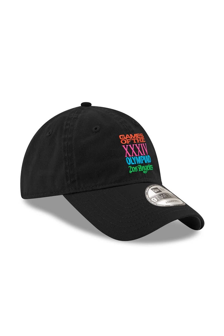 Men's New Era Black LA28 Superbloom Collection 9TWENTY Adjustable Hat, Alternate, color, Black