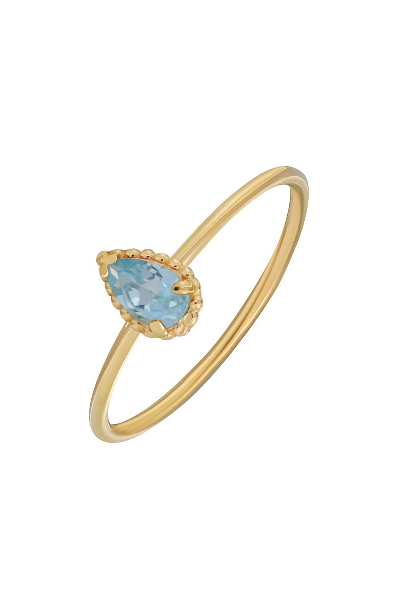 Bony Levy Color Stackable Ring, Main, color, 14K Yellow Gold - Blue Topaz