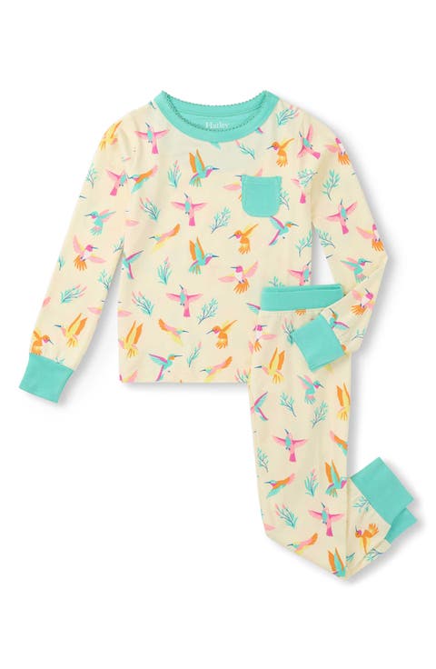 Kids' Springtime Hummingbirds Fitted Two-Piece Pajamas (Little Kid & Big Kid)