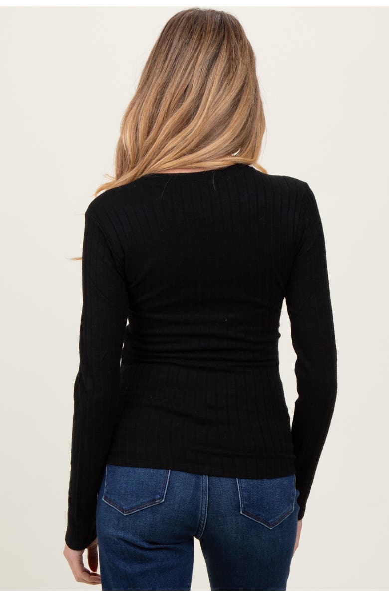 PinkBlush Ribbed Long Sleeve Maternity Top, Alternate, color, 