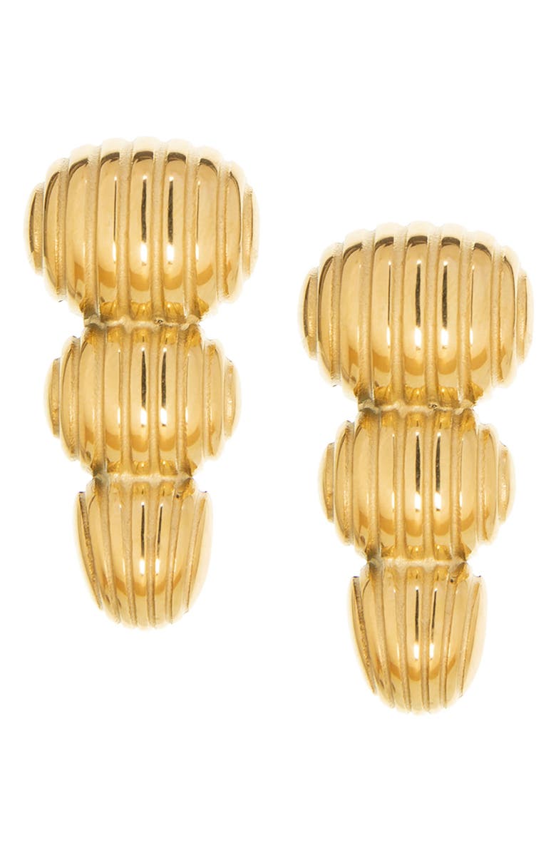 MARLYN SCHIFF Mila Tiered Drop Earrings, Main, color, Gold
