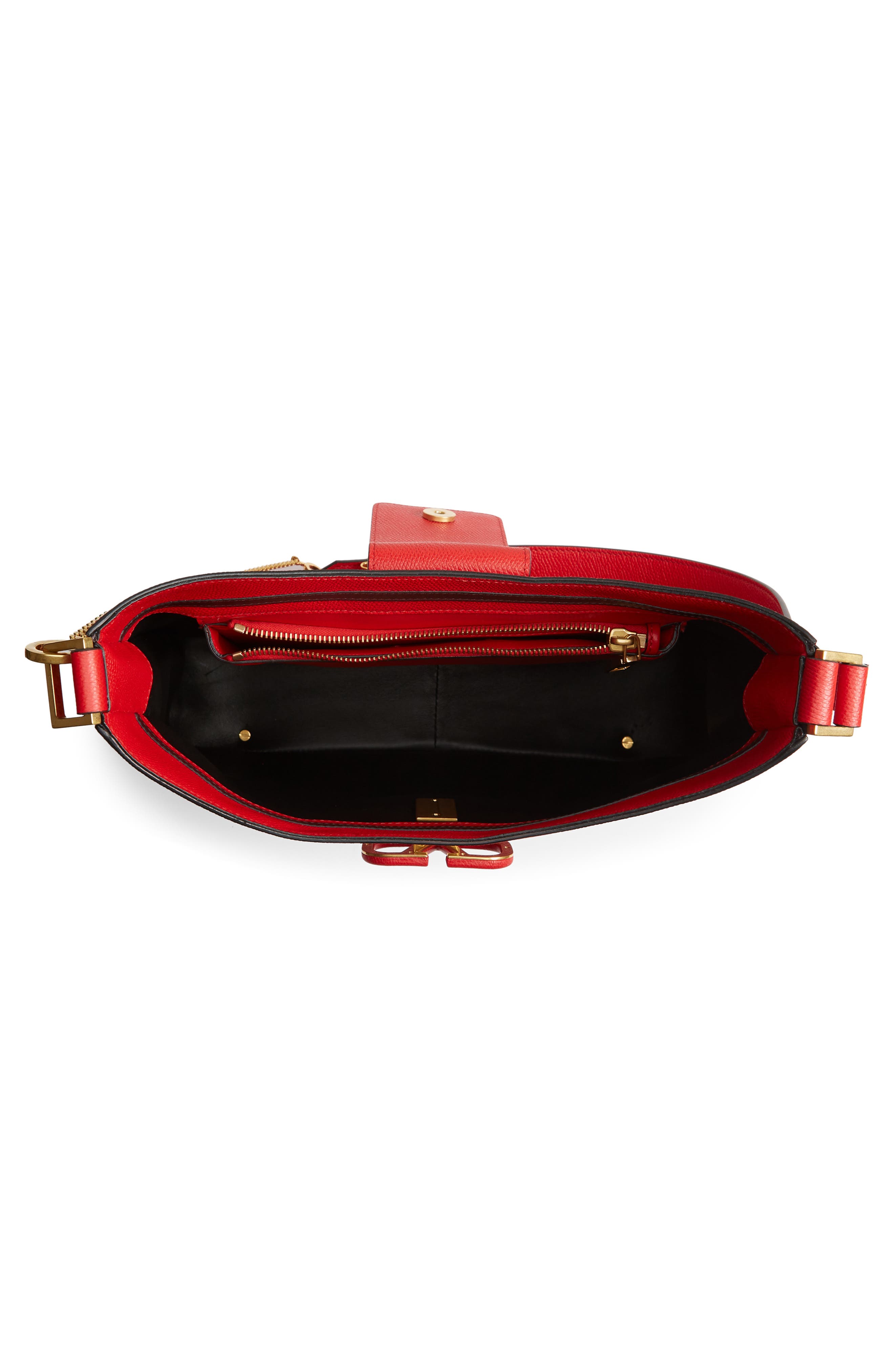 VSling Calfskin Hobo Bag, Alternate, color, ROUGE PUR/ RUBIN