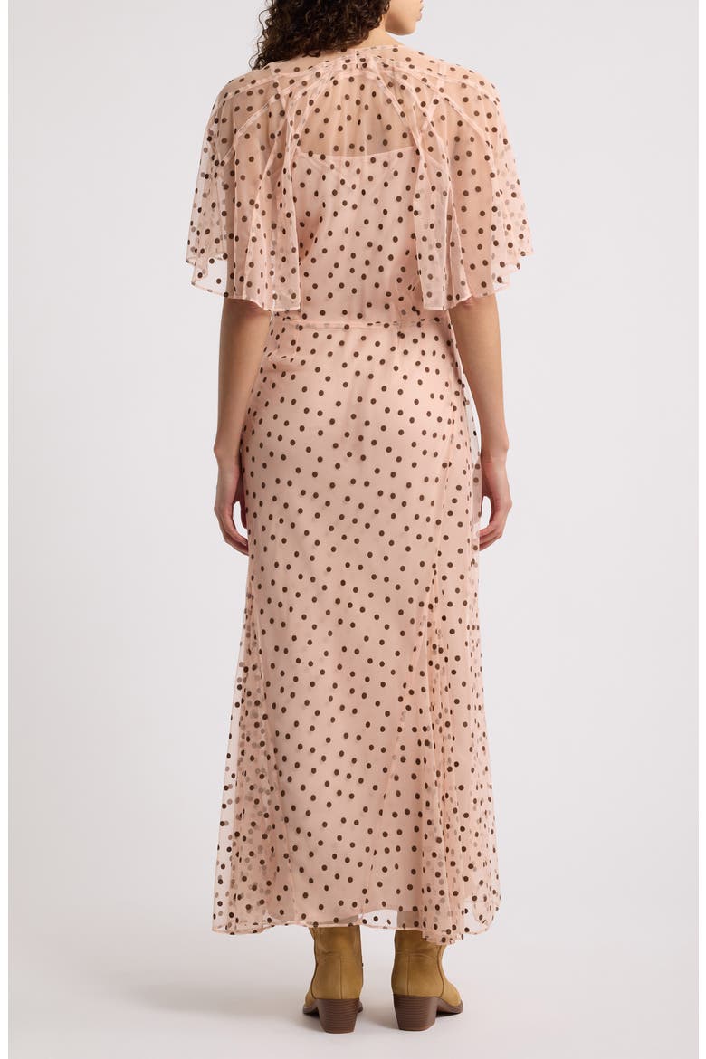 The Festal Dot Print Maxi Dress, Alternate, color, PINK DOT