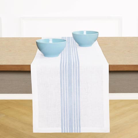 Linen Table Runner for Dining Table, Holiday and Everyday Table Decor - Farmhouse