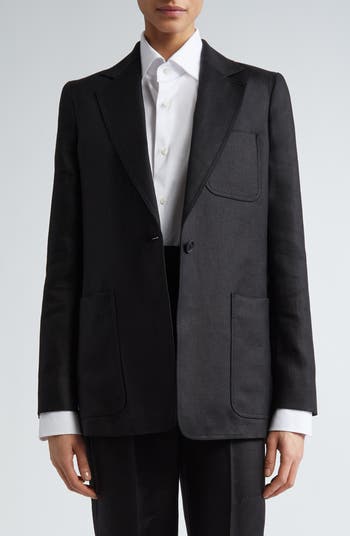 Max Mara Boemia Notch Lapel Linen Blazer | Nordstrom