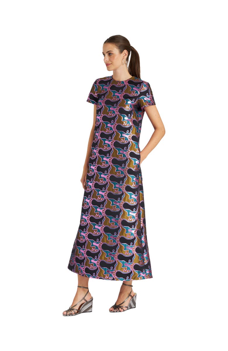 La DoubleJ Super Swing Dress Spritz Blue Petrol, Main, color, 