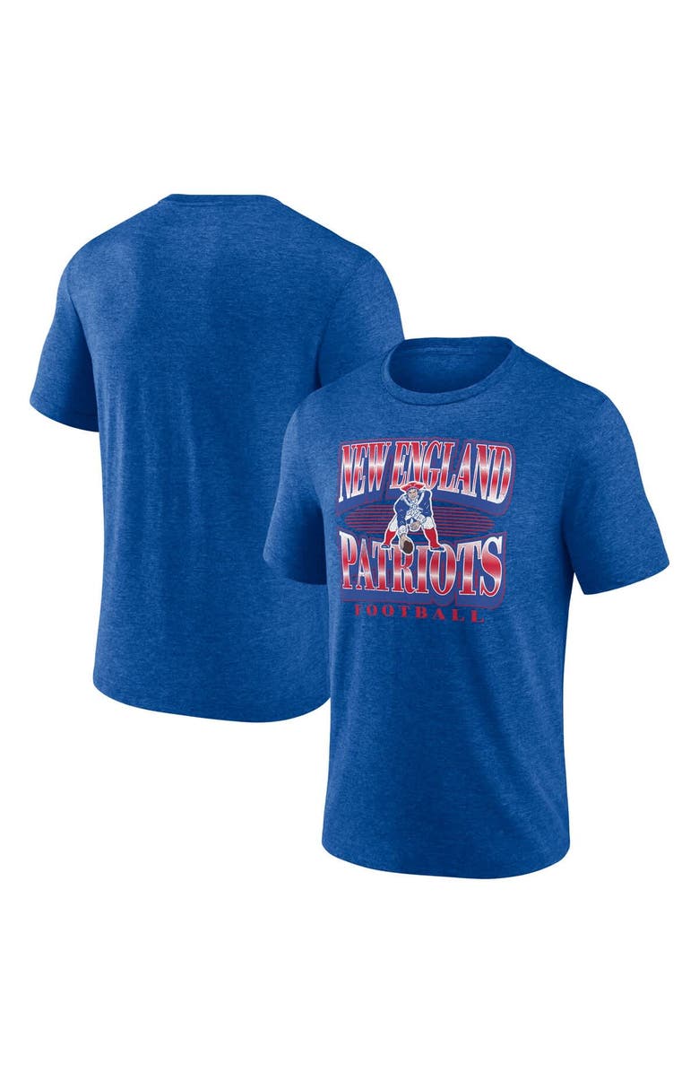 FANATICS Men's Fanatics Heather Royal New England Patriots Extreme Tackle Tri-Blend T-Shirt, Main, color, Heather Royal