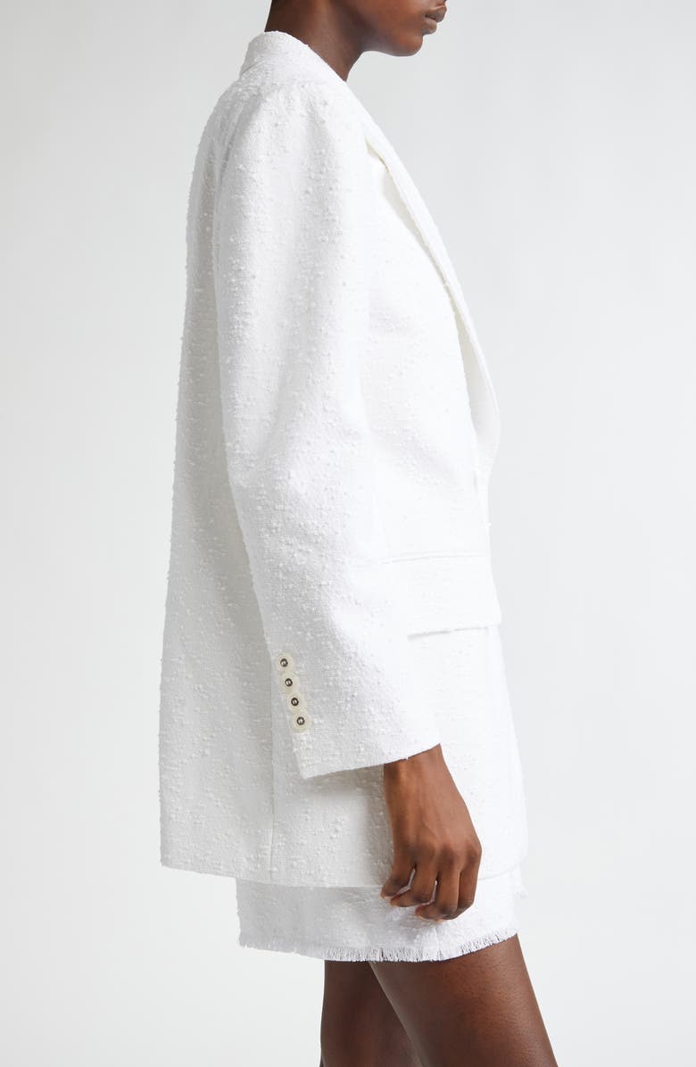 Dolce&Gabbana Single Breasted Raschel Tweed Blazer, Alternate, color, Bianco Ottico