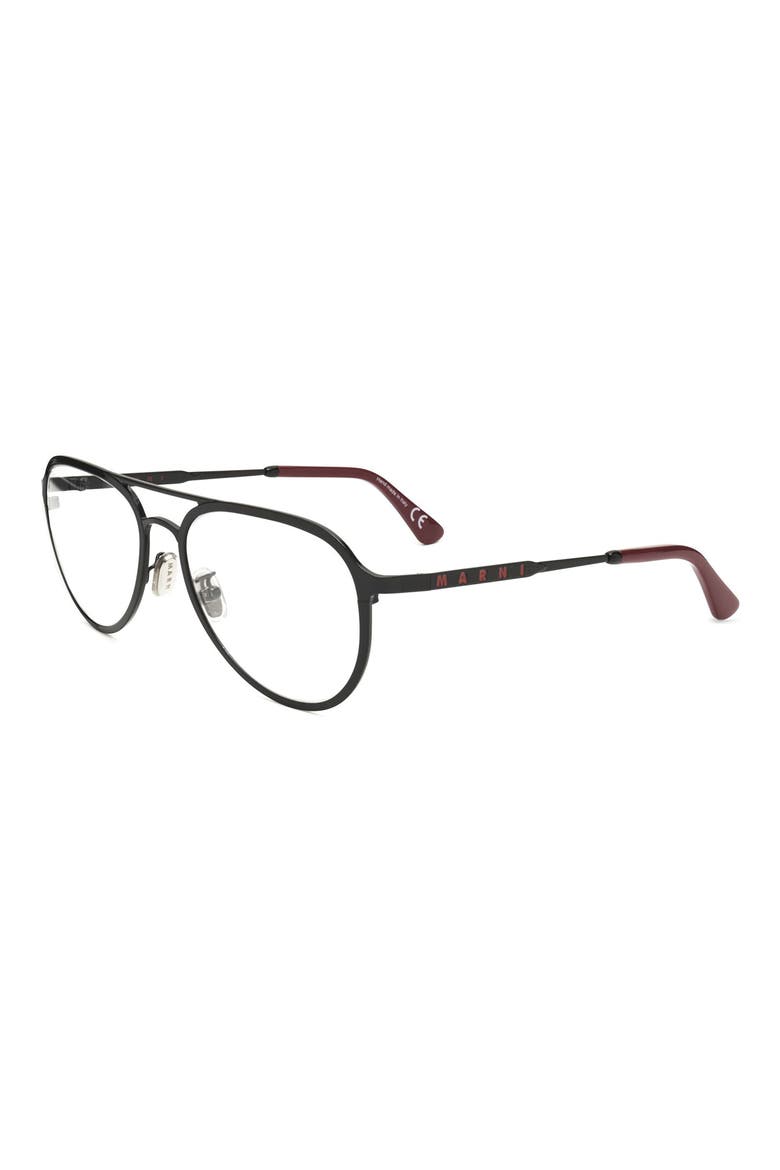 55mm Aviator Optical Glasses, Alternate, color, BLACK