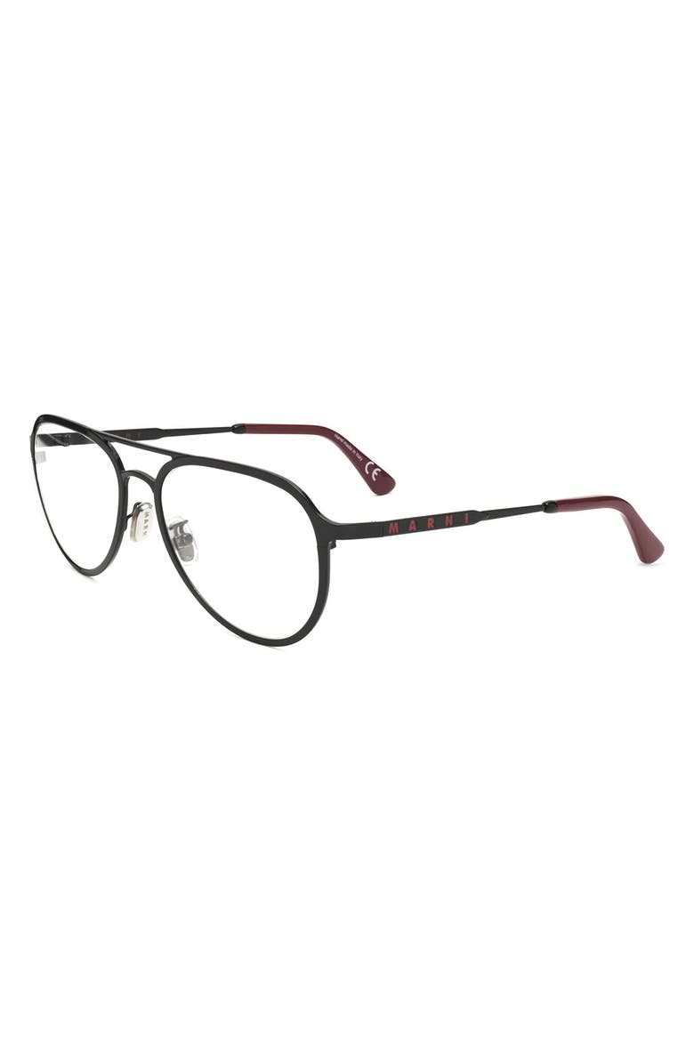 Marni 55mm Aviator Reading Glasses, Alternate, color, Black