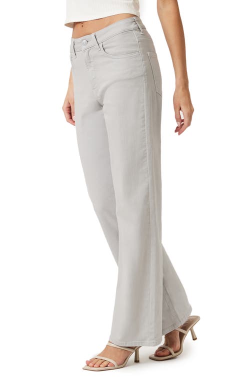 Shop Mavi Jeans Alena High Waist Wide Leg Twill Pants In Mirage Gray Flex Blue