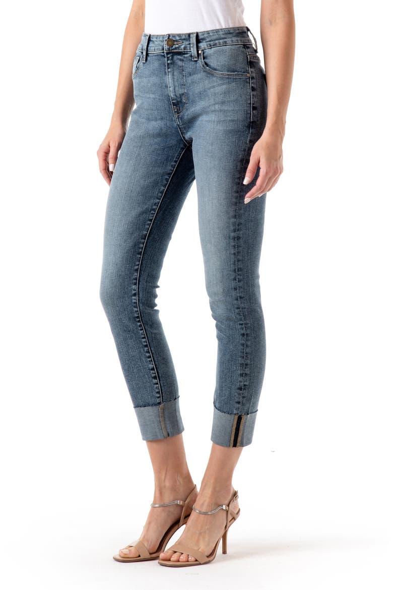 Gwen High Waist Cuffed Crop Jeans, Alternate, color, NASHVILLE